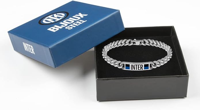 F.C. Internazionale bracciale uomo in acciaio