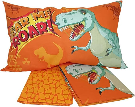 Set Lenzuolo Letto Singolo Dinosauri