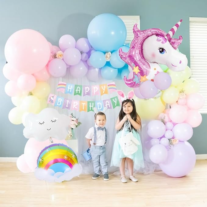 Set Compleanno Palloncini Unicorno