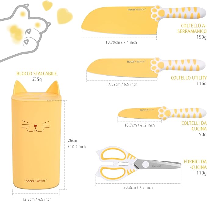 hecef Set Coltelli da Cucina Gatto