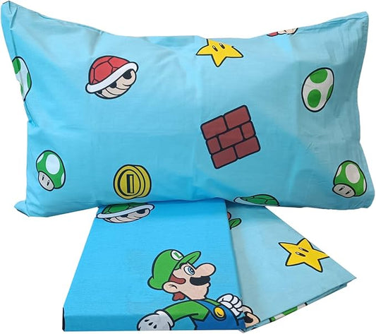 Set Lenzuolo Letto Singolo Super Mario