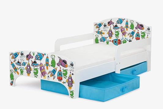 Leomark letto per bambini in legno 140x70 cm Cosmo Land