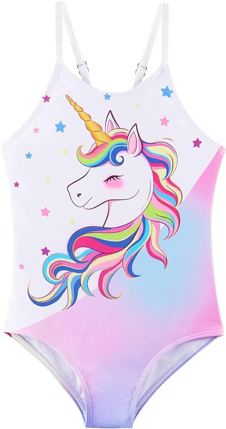 WAWSAM Costume da Bagno Bambina Unicorno