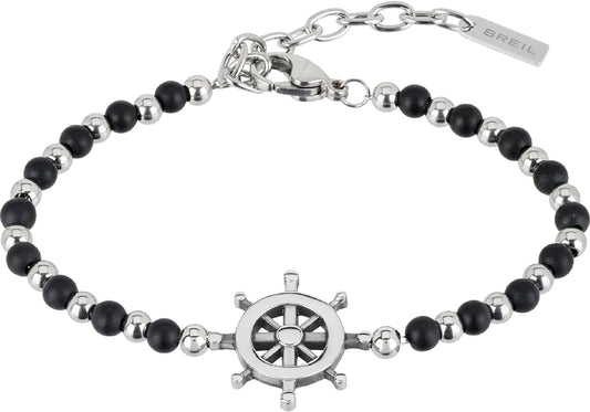 Breil, Collezione Black Onyx, Bracciale Uomo di Ispirazione Nautica