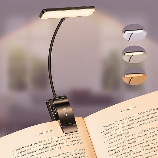 Gritin Luce da Lettura Ricaricabile USB con 3 Temperature di Colore