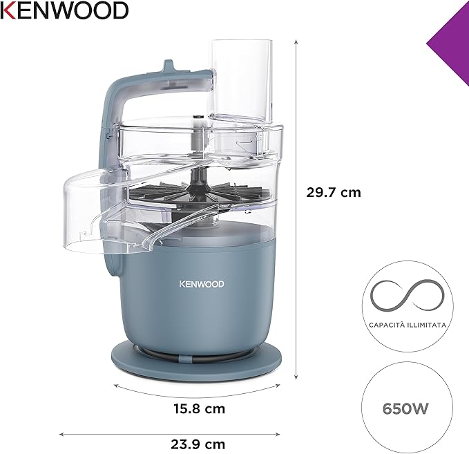 Kenwood MultiPro Go FDP22.130GY Robot Tritatutto da Cucina