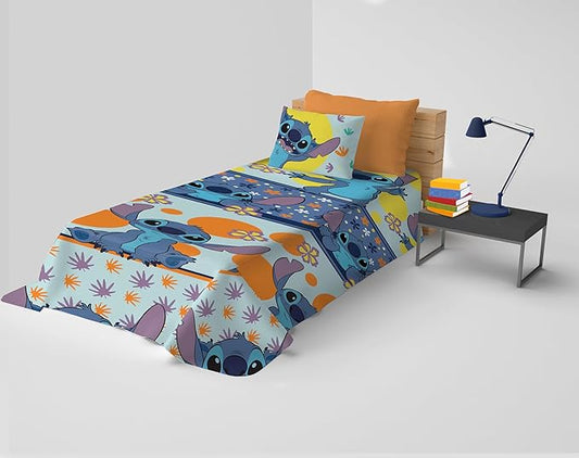 Copriletto Letto Singolo Disney Stitch in cotone