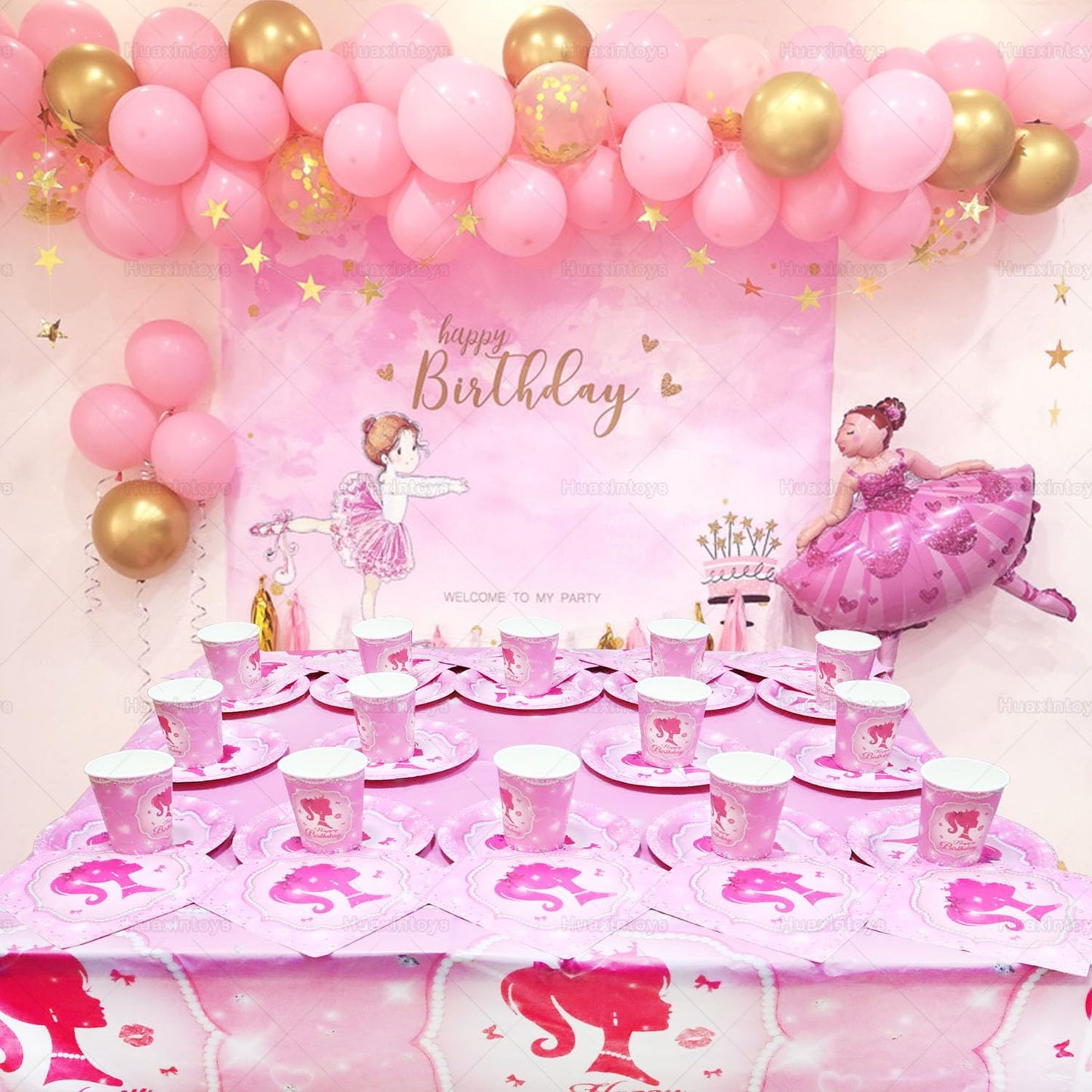 Set Compleanno a tema Barbie