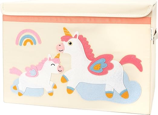 Baule Portagiochi Bambini 51x36x36cm Unicorno