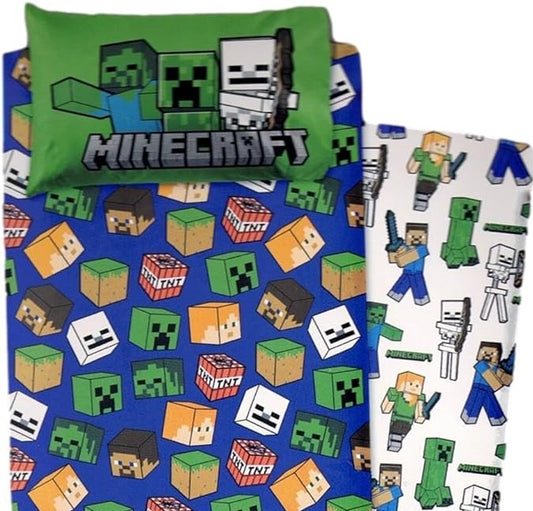 Set Lenzuolo Letto Singolo Minecraft