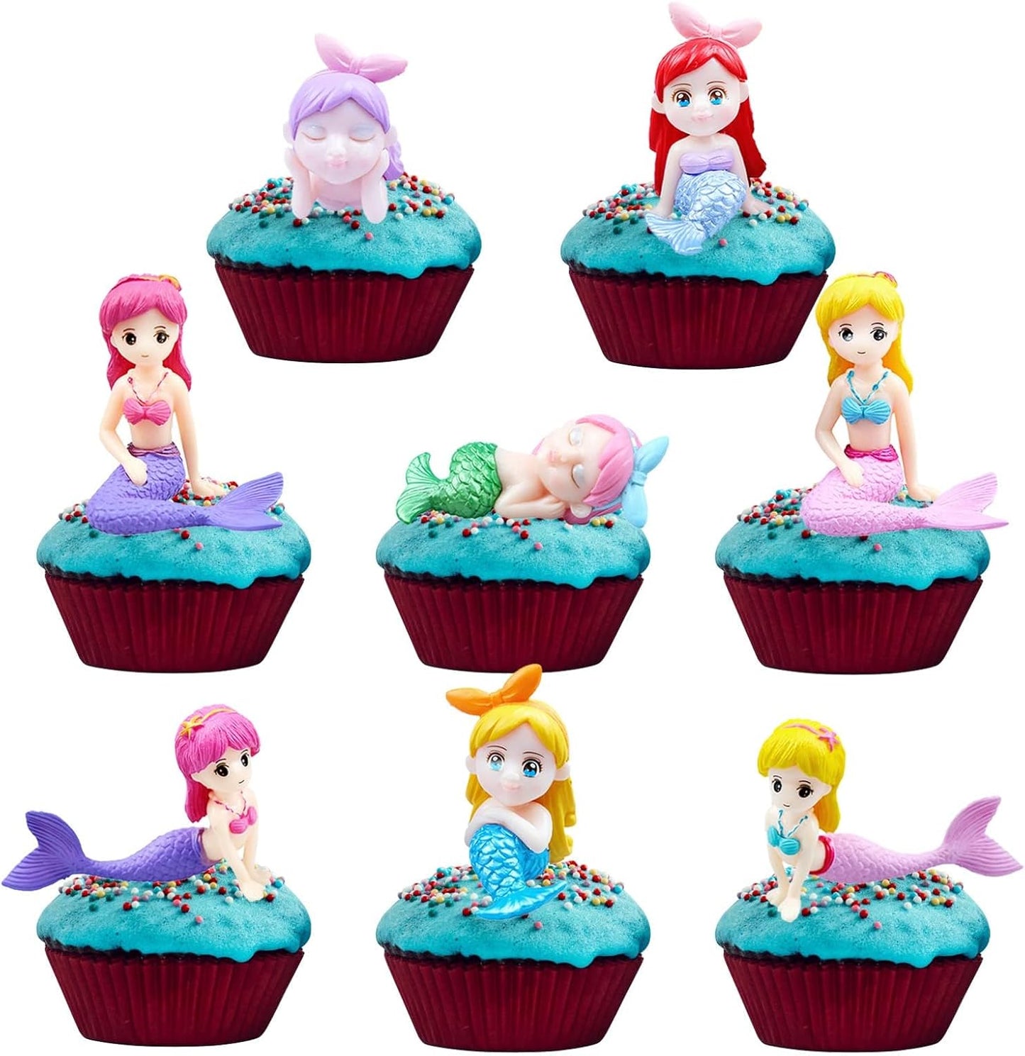 Decorazioni Cake Topper 8 Pezzi Sirena