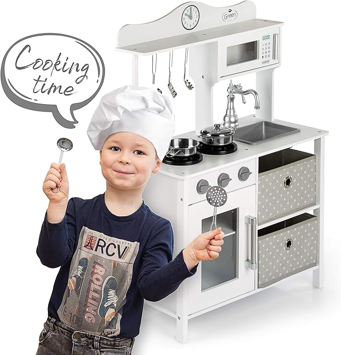 Cucina per bambini in legno della serie Green