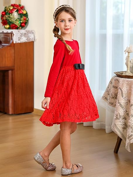 BONNY BILLY Vestito Bambina Elegante in Pizzo