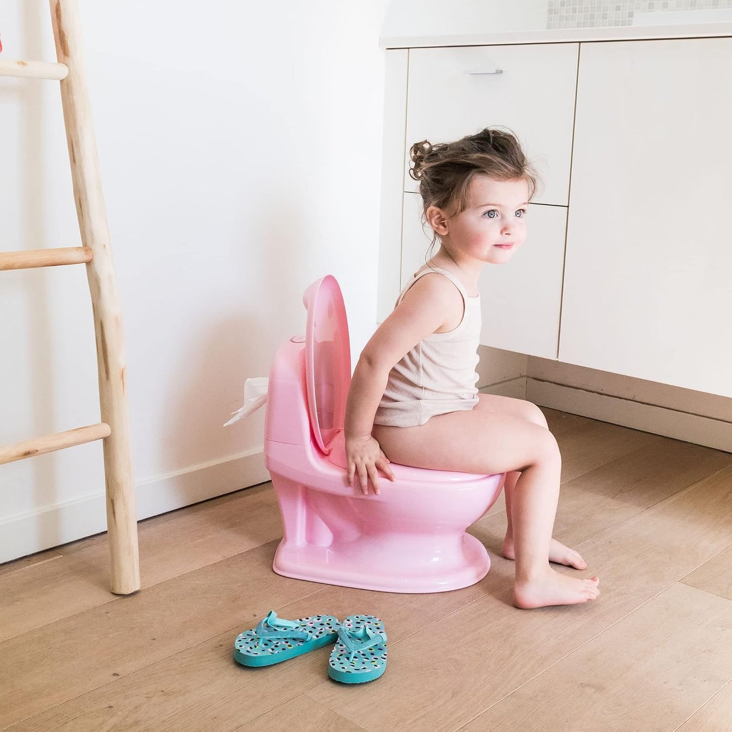 Nuby Dr. Talbot's - My Real Potty - Vasino per bambini rosa con suono di sciacquone