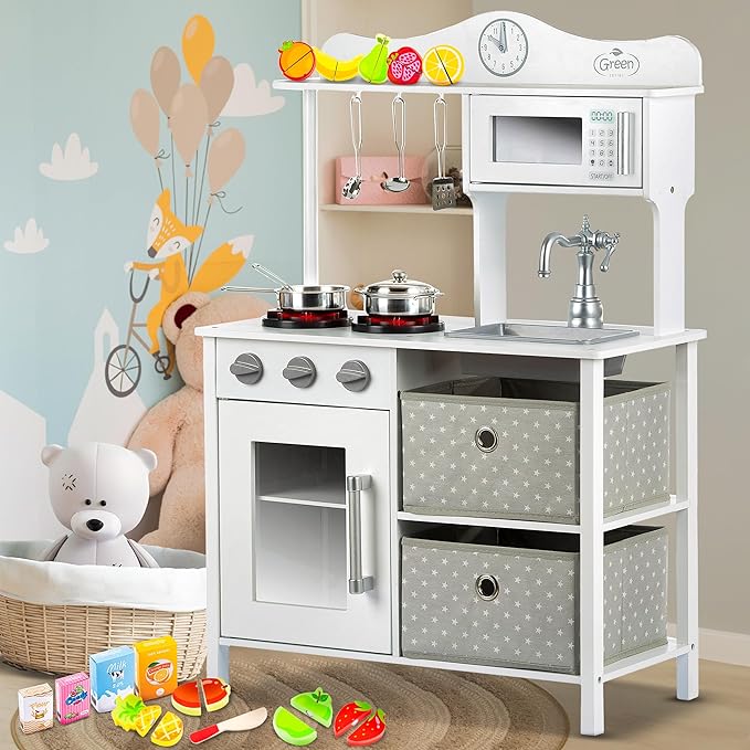 Cucina per bambini in legno della serie Green