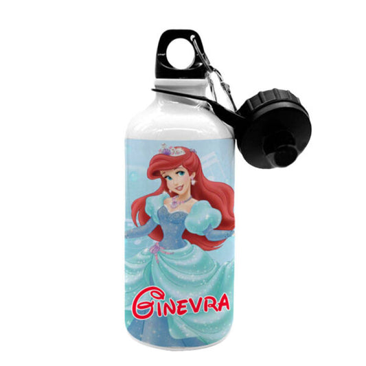 Borraccia in alluminio 500ml personalizzata con nome Ariel