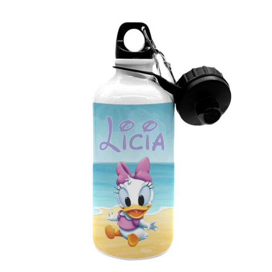 Borraccia in alluminio 500ml personalizzata con nome baby Paperina