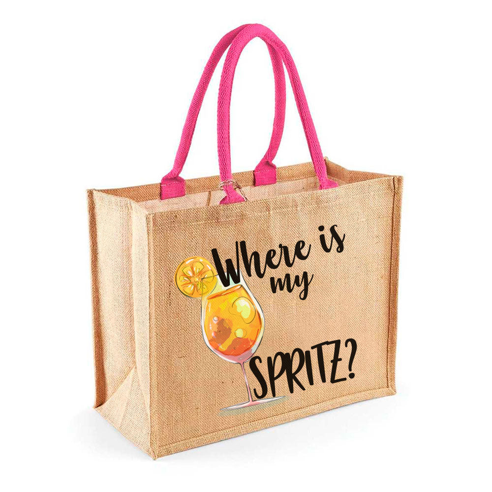 Borsa in Juta “Where is my SPRITZ” – Linea Cocktail