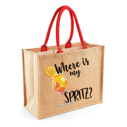 Borsa in Juta “Where is my SPRITZ” – Linea Cocktail