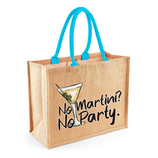 Borsa in Juta “No Martini, No Party” – Linea Cocktail