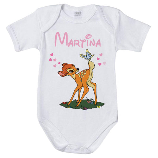 Body neonata personalizzato con nome bambi