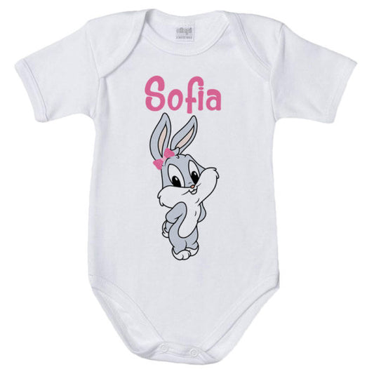 Body neonata personalizzato con nome lola bunny