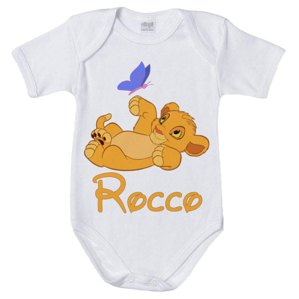 Body neonato personalizzato con nome simba