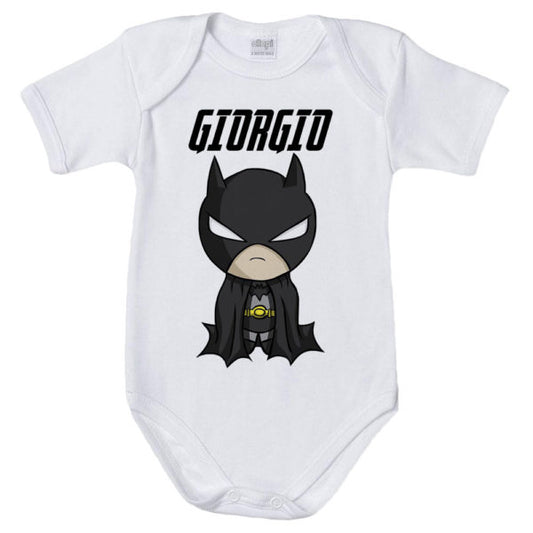 Body neonato personalizzato con nome baby batman