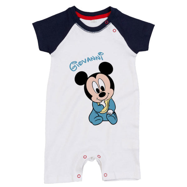 Pagliaccetto neonato personalizzato con nome sweet topolino