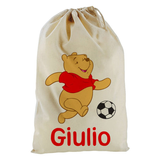 Sacchetto personalizzato con nome winnie con il pallone