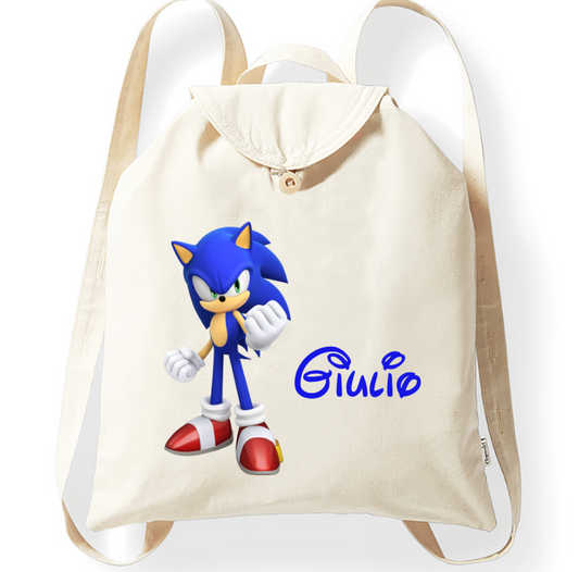 ZAINO IN COTONE PERSONALIZZATO SONIC