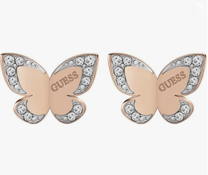 Orecchini Guess Love Butterfly acciaio