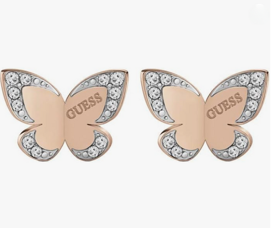 Orecchini Guess Love Butterfly acciaio