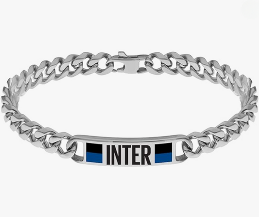 F.C. Internazionale bracciale uomo in acciaio