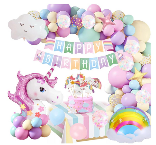 Set Compleanno Palloncini Unicorno