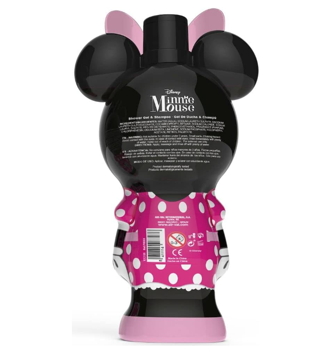 AIR-VAL 2 in 1, Gel Doccia e Shampoo per Bambini Minnie Mouse