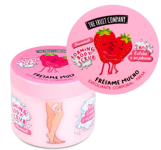 The Fruit Company - Esfoliante per il corpo alla fragola, 400 g