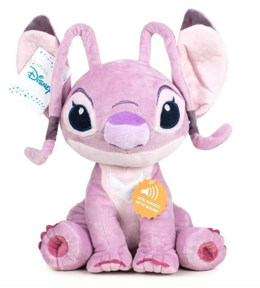 Peluche Angel Stitch Disney Soft Suono 30 cm