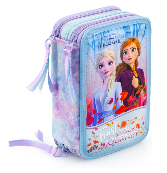 Disney Astuccio con Cancelleria Frozen 3 zip