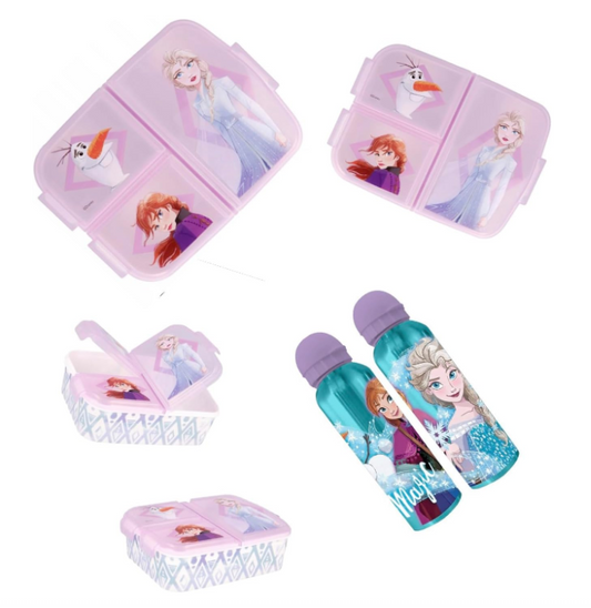 Set 2 pezzi Porta Merenda e Borraccia Frozen