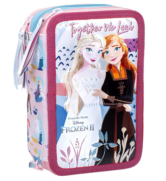 Disney Astuccio con Cancelleria Frozen 3 zip