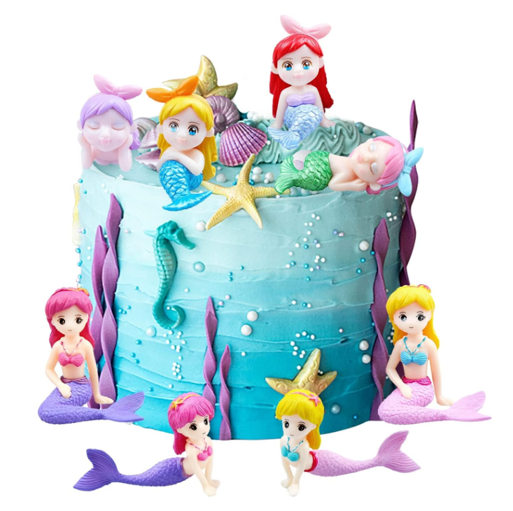 Decorazioni Cake Topper 8 Pezzi Sirena