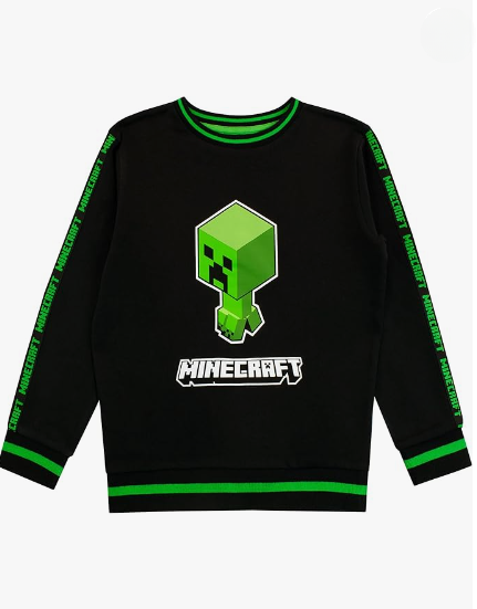 MINECRAFT Felpa per Ragazzi Creeper