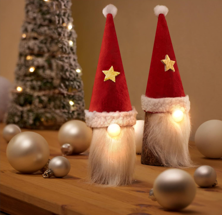 Babbo Natale Decorativo con Un Naso Splendente 2 pezzi