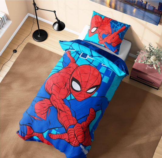 Spiderman Set Singolo Copripiumino Double Face e Federa