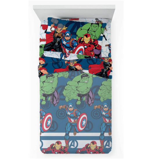 Set Lenzuolo Letto Singolo Avengers