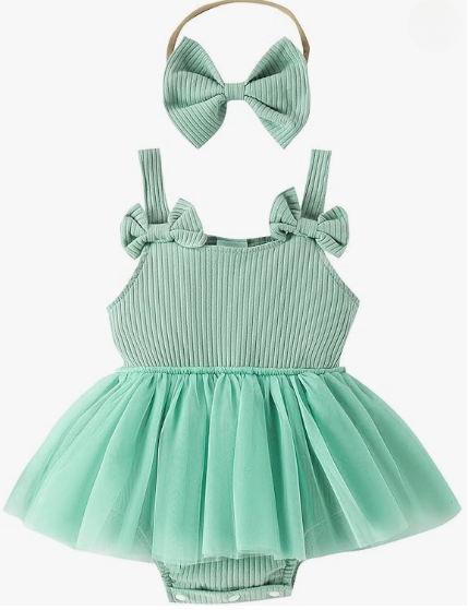 Body bimba con tutu' verde