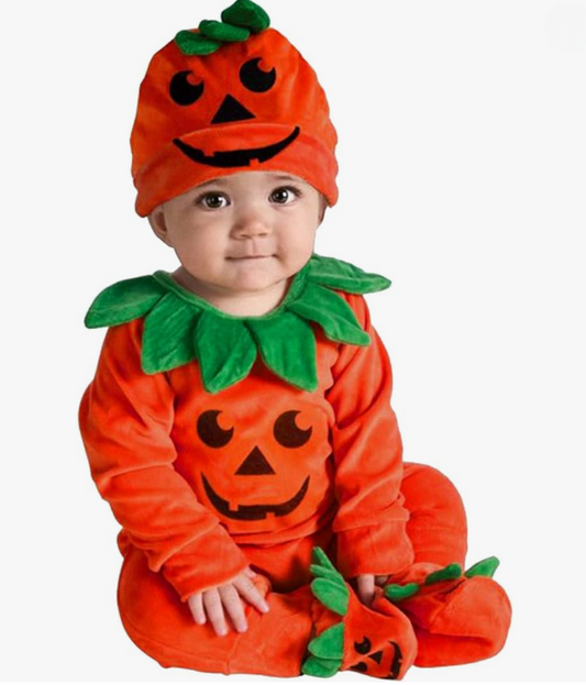 Costume Halloween Neonato Tutina Zucca