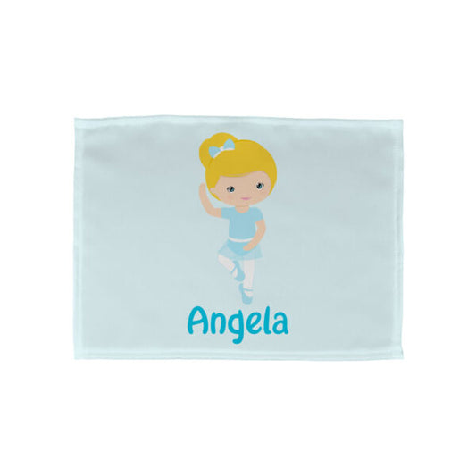 Tovaglietta in poliestere 30×40 cm personalizzata con nome ballerina bionda