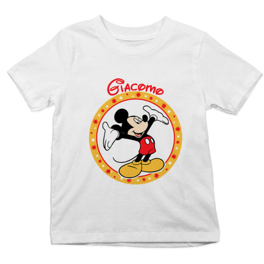 T shirt bambino personalizzata con nome topolino